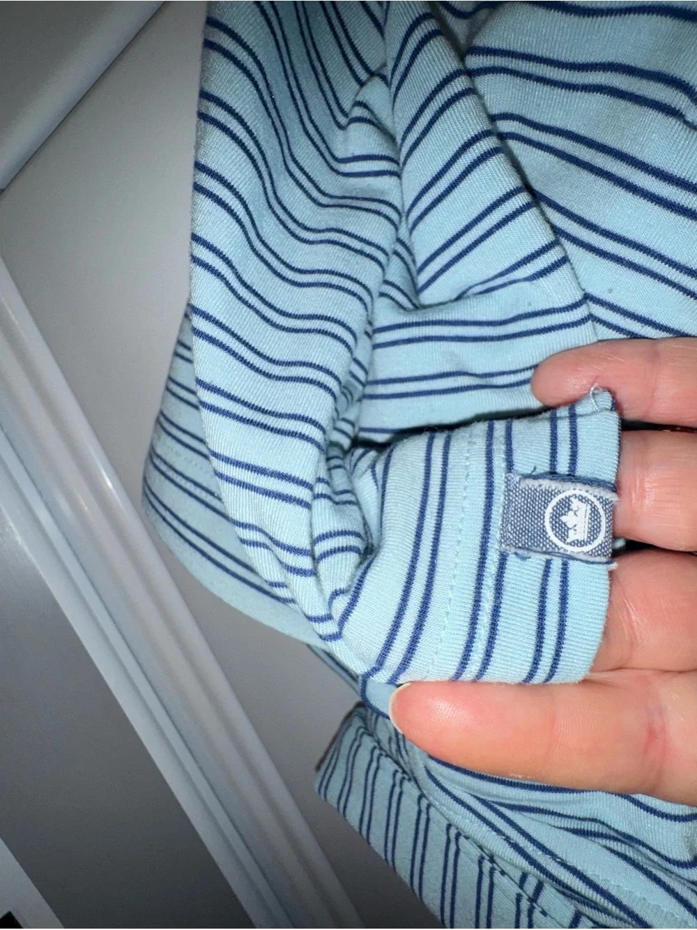 Peter Millar Men's Polo Bundle - White and Light Blue Striped - Picture 10 of 15